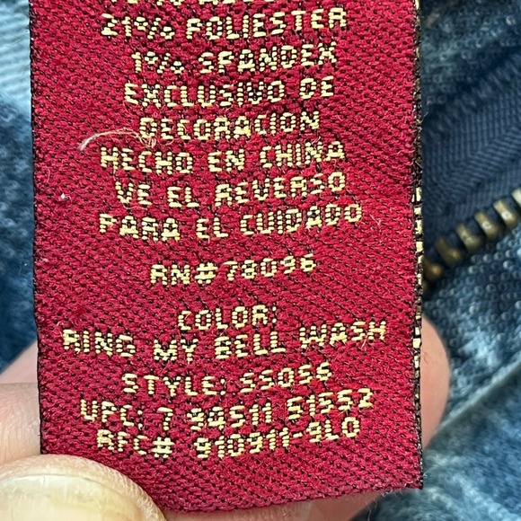 Sasson Boot Cut Boogie Flare Blue Jeans Ring My Bell Wash Womens 14 35x32 - Picture 10 of 10